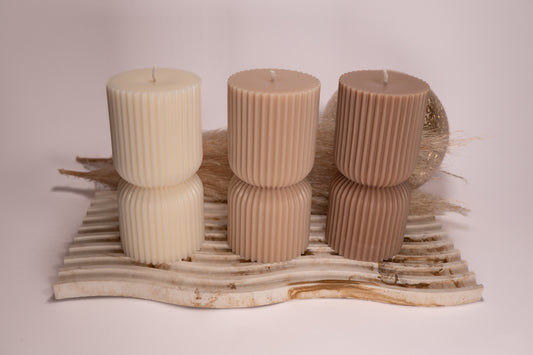 Kerze "Rillensäule"